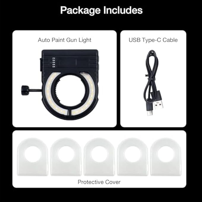 EUJGOOV LED PAINT LIGHT ADJUSTABLE 500LM ILLUMINATION FOR PAINTING JOB USB RECHARGEABLE - Image 5
